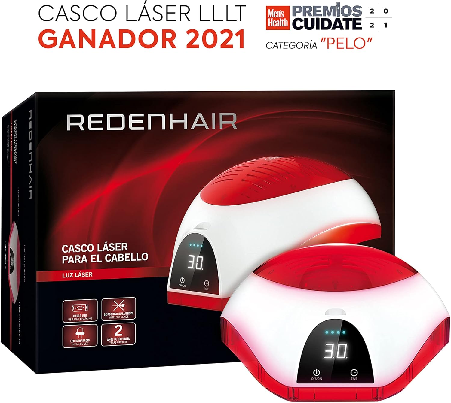 Laser Helmet for Hair Regrowth - Stimulates Hair Growth - FDA Approved - For Stopping Baldness and Hair Regrowth